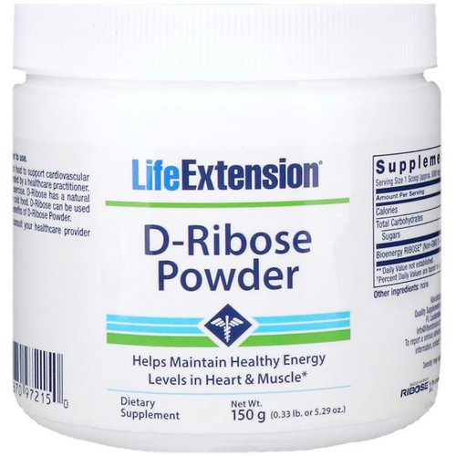 Life Extension, D-Ribose Powder, 5.29 oz (150 g) فوائد