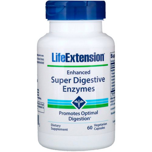 Life Extension, Enhanced Super Digestive Enzymes, 60 Vegetarian Capsules فوائد