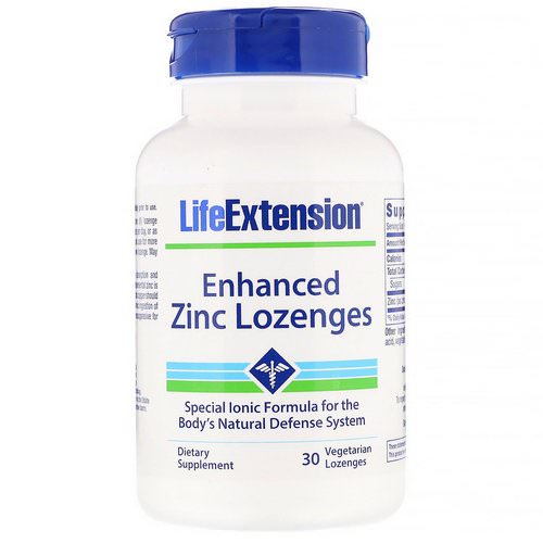Life Extension, Enhanced Zinc Lozenges, 30 Vegetarian Lozenges فوائد