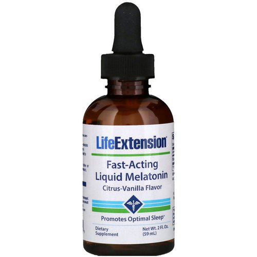 Life Extension, Fast-Acting Liquid Melatonin, Citrus-Vanilla Flavor, 2 fl oz (59 ml) فوائد