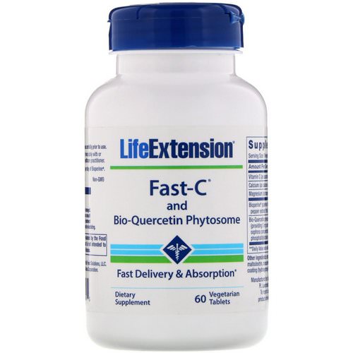 Life Extension, Fast-C and Bio-Quercetin Phytosome, 60 Vegetarian Tablets فوائد