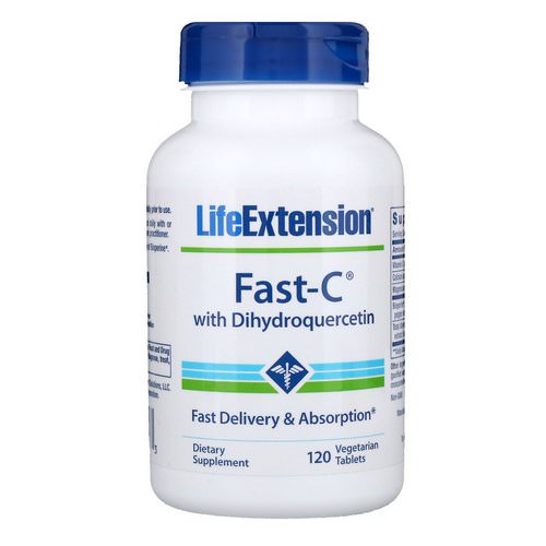 Life Extension, Fast-C with Dihydroquercetin, 120 Vegetarian Tablets فوائد