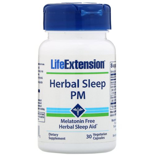 Life Extension, Herbal Sleep PM, 30 Vegetarian Capsules فوائد