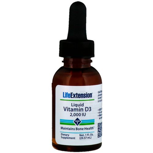 Life Extension, Liquid Vitamin D3, 2000 IU, 1 fl oz (29.57 ml) فوائد