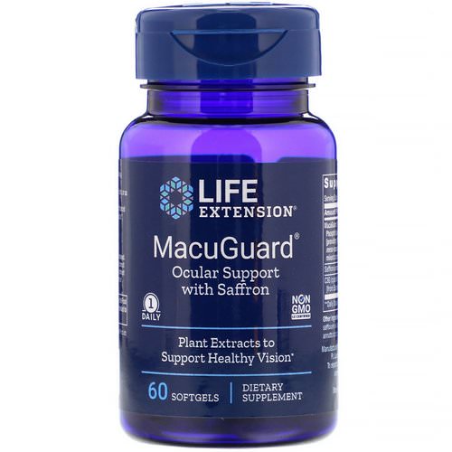 Life Extension, MacuGuard, Ocular Support with Saffron, 60 Softgels فوائد