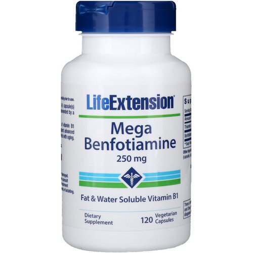 Life Extension, Mega Benfotiamine, 250 mg, 120 Vegetable Capsule فوائد