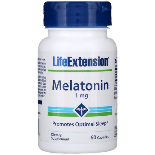Life Extension, Melatonin, 1 mg, 60 Capsules فوائد