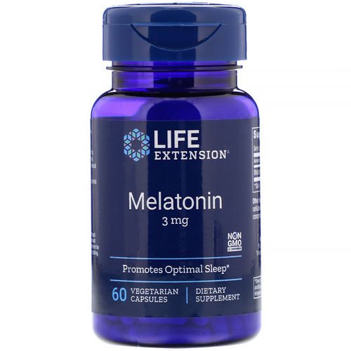 Life Extension, Melatonin, 3 mg, 60 Vegetarian Capsules فوائد