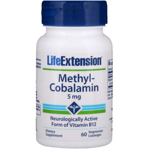Life Extension, Methylcobalamin, 5 mg, 60 Vegetarian Lozenges فوائد