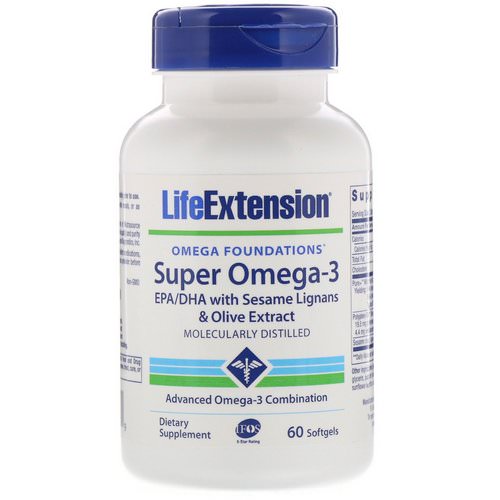 Life Extension, Omega Foundations, Super Omega-3, 60 Softgels فوائد