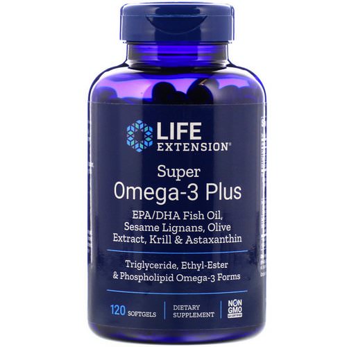Life Extension, Super Omega-3 Plus, 120 Softgels فوائد