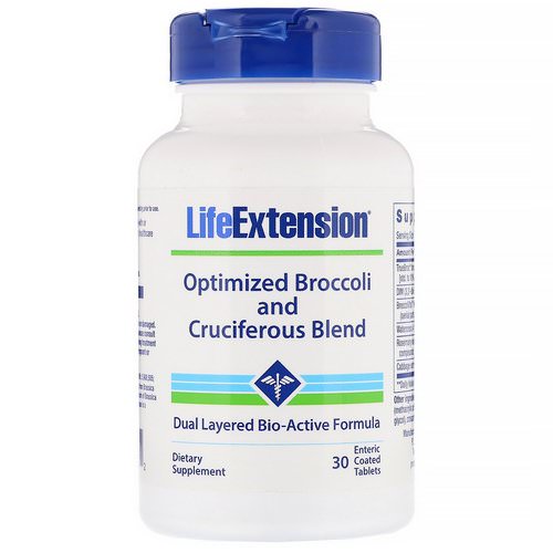 Life Extension, Optimized Broccoli and Cruciferous Blend, 30 Enteric Coated Tablets فوائد