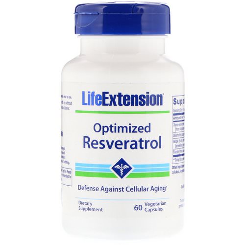 Life Extension, Optimized Resveratrol, 60 Vegetarian Capsules فوائد