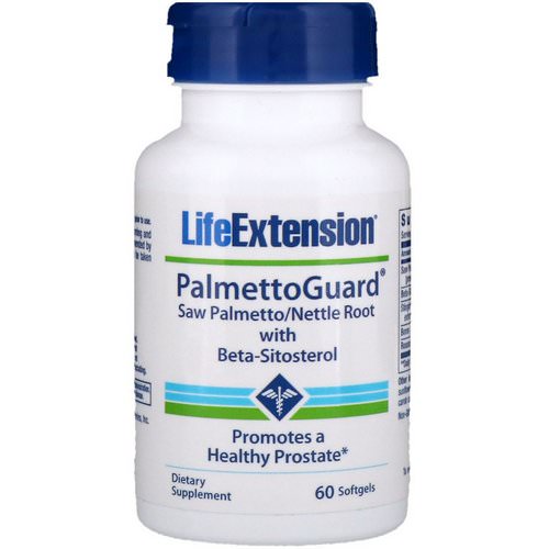 Life Extension, PalmettoGuard Saw Palmetto/Nettle Root with Beta-Sitosterol, 60 Softgels فوائد