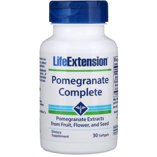 Life Extension, Pomegranate Complete, 30 Softgels فوائد