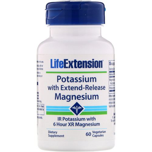 Life Extension, Potassium with Extend-Release Magnesium, 60 Vegetarian Capsules فوائد