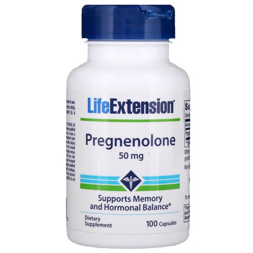 Life Extension, Pregnenolone, 50 mg, 100 Capsules فوائد
