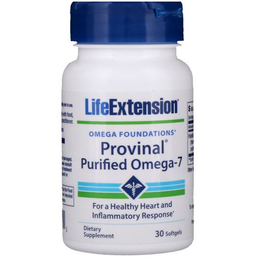 Life Extension, Provinal Purified Omega-7, 30 Softgels فوائد
