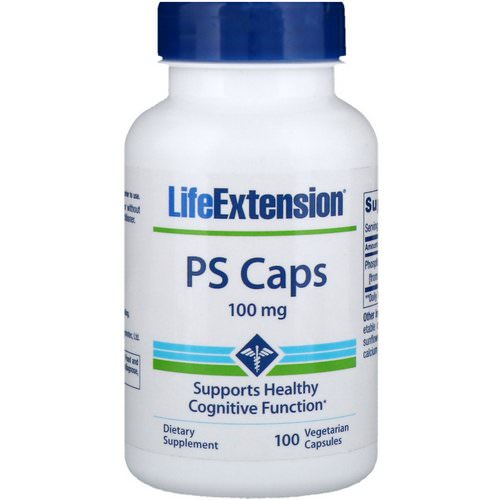 Life Extension, PS Caps, 100 mg, 100 Vegetarian Capsules فوائد