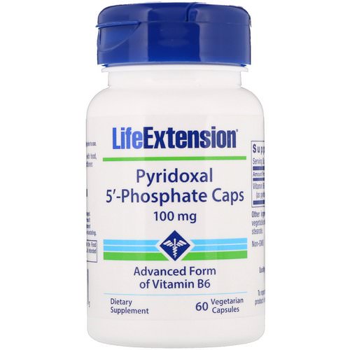 Life Extension, Pyridoxal 5'-Phosphate Caps, 100 mg, 60 Vegetarian Capsules فوائد