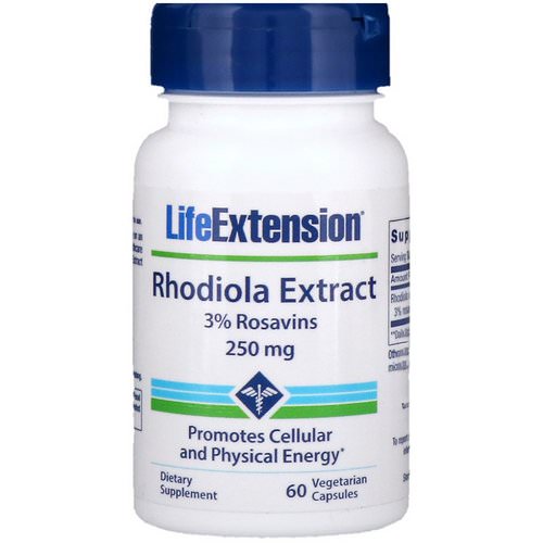 Life Extension, Rhodiola Extract, 250 mg, 60 Vegetarian Capsules فوائد