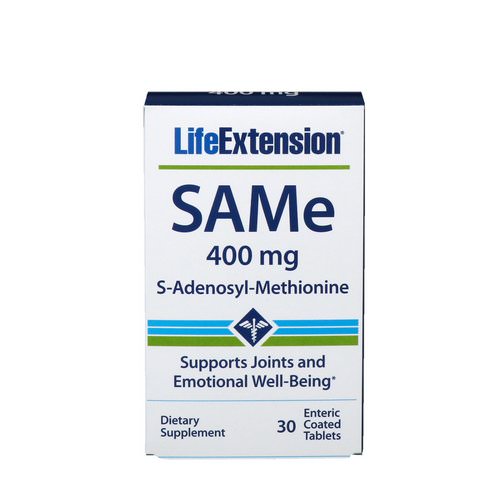 Life Extension, SAMe, S-Adenosyl-Methionine, 400 mg, 30 Enteric Coated Tablets فوائد