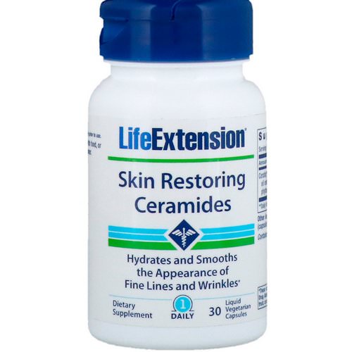 Life Extension, Skin Restoring Ceramides, 30 Liquid Vegetarian Capsules فوائد