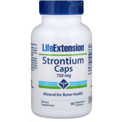 Life Extension, Strontium Caps, Mineral for Bone Health, 750 mg, 90 Vegetarian Capsules فوائد