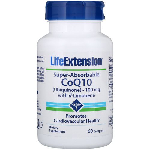 Life Extension, Super-Absorbable CoQ10, 100 mg, 60 Softgels فوائد