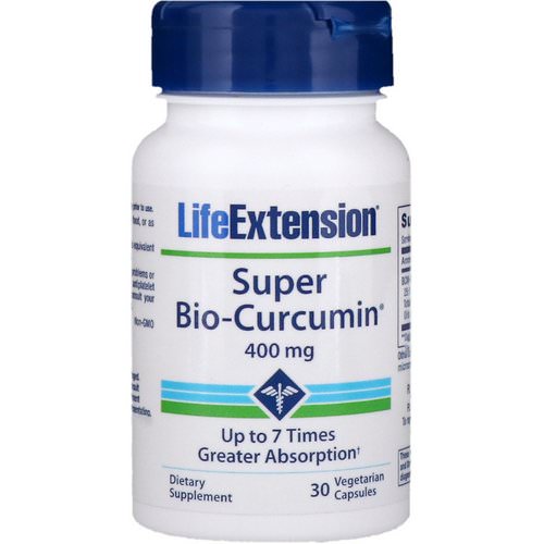 Life Extension, Super Bio-Curcumin, 400 mg, 30 Vegetarian Capsules فوائد
