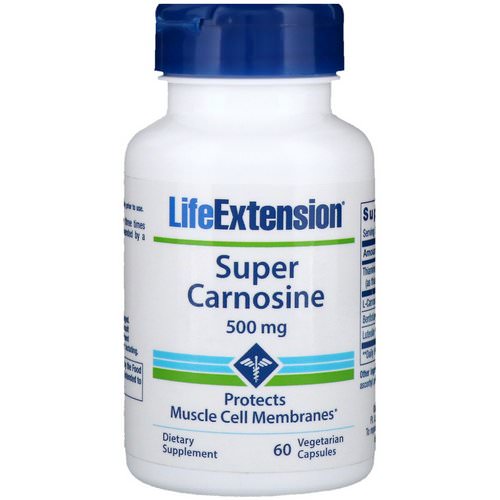 Life Extension, Super Carnosine, 500 mg, 60 Vegetarian Capsules فوائد