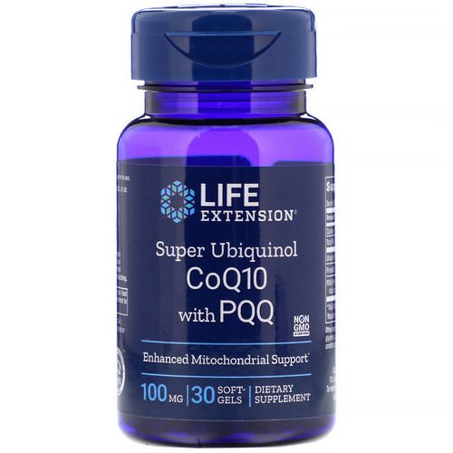 Life Extension, Super Ubiquinol CoQ10 with PQQ, 100 mg, 30 Softgels فوائد