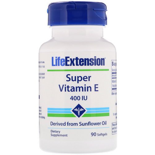 Life Extension, Super Vitamin E, 400 IU, 90 Softgels فوائد