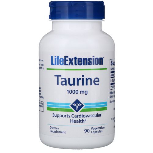 Life Extension, Taurine, 1000 mg, 90 Vegetarian Capsules فوائد