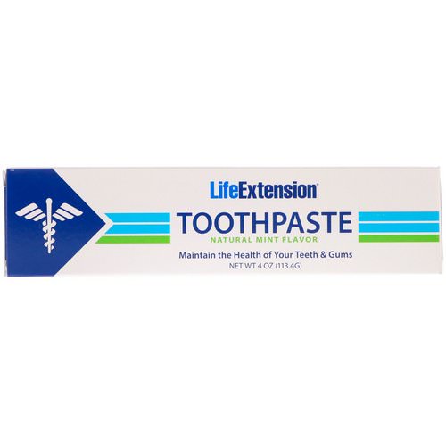 Life Extension, Toothpaste, Natural Mint Flavor, 4 oz (113.4 g) فوائد