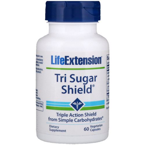Life Extension, Tri Sugar Shield, 60 Vegetarian Capsules فوائد