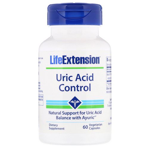 Life Extension, Uric Acid Control, 60 Vegetarian Capsules فوائد