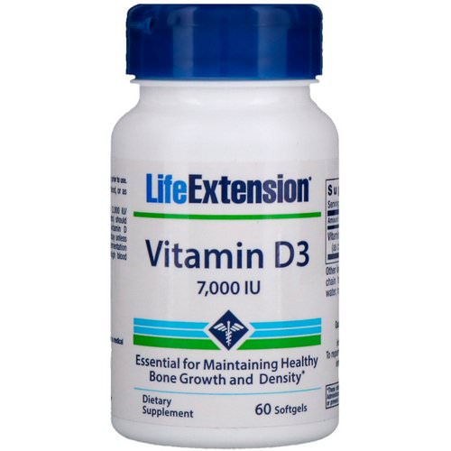 Life Extension, Vitamin D3, 7,000 IU, 60 Softgels فوائد