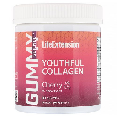 Life Extension, Youthful Collagen, Cherry, 80 Gummies فوائد