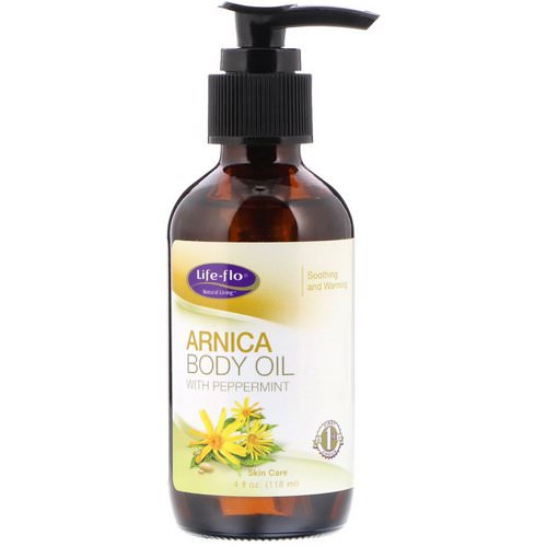 Life-flo, Arnica Body Oil with Peppermint, 4 fl oz (118 ml) فوائد