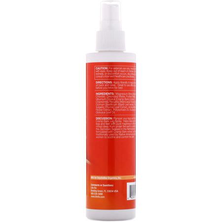Life-flo, Cramp Bark Leg Spray, with Magnesium Chloride Brine, 8 fl oz (237 ml):Cramp Bark, المعالجة المثلية