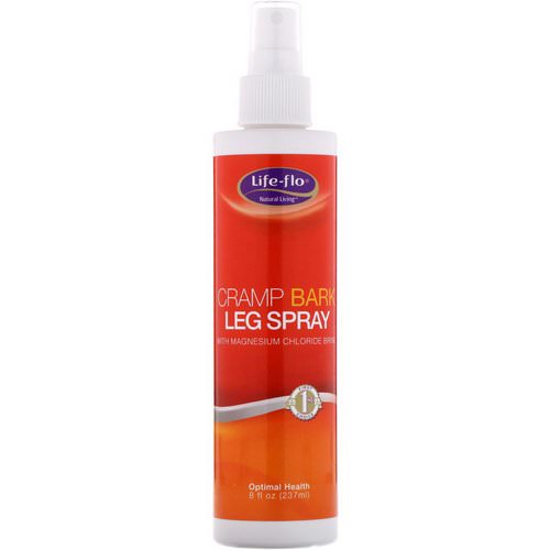 Life-flo, Cramp Bark Leg Spray, with Magnesium Chloride Brine, 8 fl oz (237 ml) فوائد