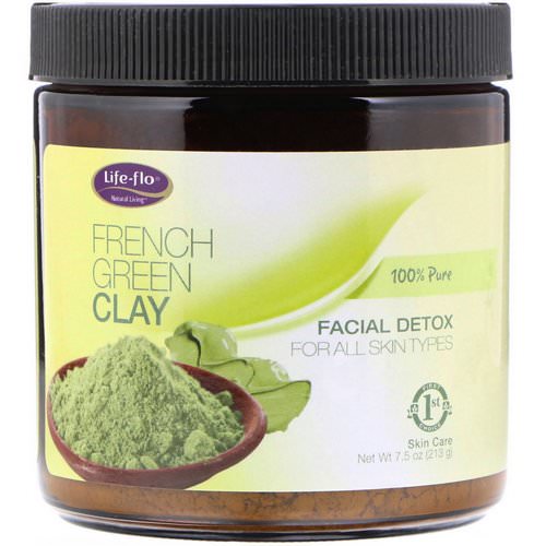 Life-flo, French Green Clay, Facial Detox, 7.5 oz (213 g) فوائد