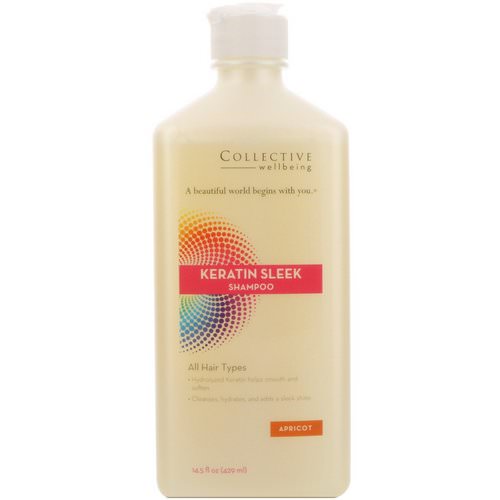 Life-flo, Keratin Sleek Shampoo, All Hair Types, Apricot, 14.5 fl oz (429 ml) فوائد