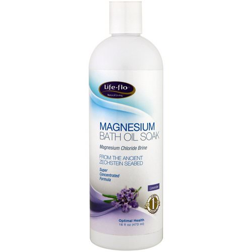 Life-flo, Magnesium Bath Oil Soak, Lavender, 16 fl oz (473 ml) فوائد