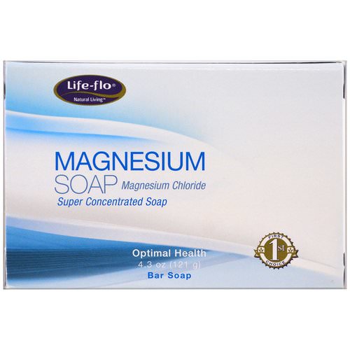 Life-flo, Magnesium Soap, Magnesium Chloride, Super Concentrated Bar Soap, 4.3 oz (121 g) فوائد