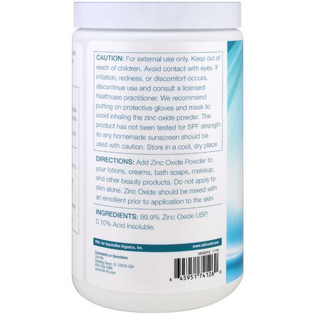 Life-flo, Zinc Oxide Powder, Premium Non-Nano & Uncoated, 16 oz (454 g):علاج البشرة, حمام