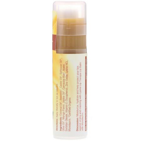 Life-flo, Lysine Lip Therape with Monolaurin, Natural Mango Flavor, 0.25 oz (7 g):مرطب الشفاه, العناية بالشفاه