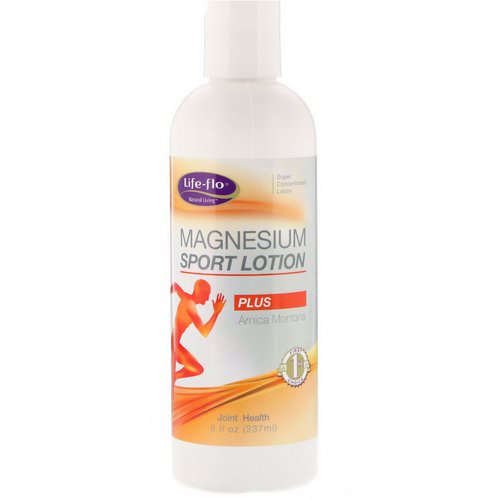 Life-flo, Magnesium Sport Lotion, Mint Scent, 8 fl oz (237 ml) فوائد
