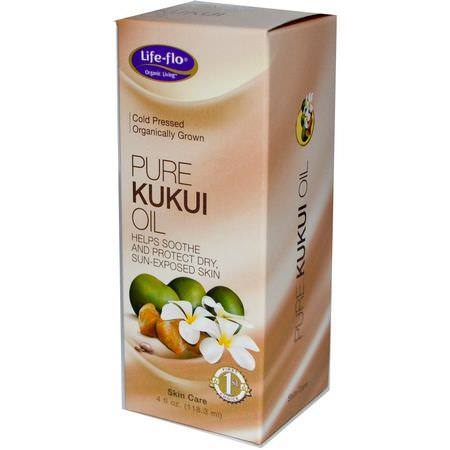 Life-flo, Pure Kukui Oil, Skin Care, 4 fl oz (118.3 ml):زيت التدليك,زي,ت التدليك